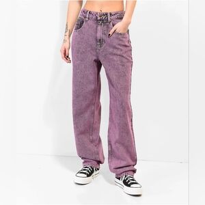 Empyre Tori Fuscia Acid Wash Skate Jeans Size 4